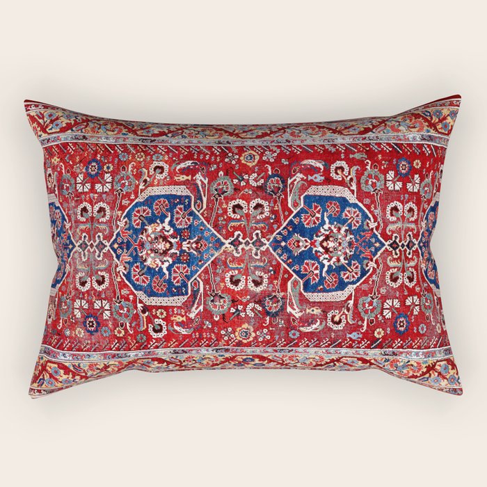 Demirci Kula 18th Century Anatolian Rug Print Rectangular Pillow Gallery Image 2