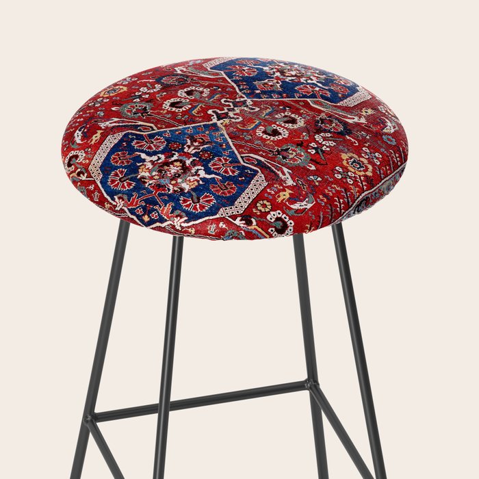Demirci Kula 18th Century Anatolian Rug Print Stool Gallery Image 2