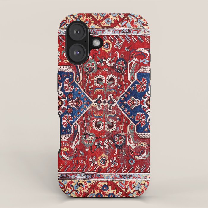 Demirci Kula 18th Century Anatolian Rug Print iPhone Case Gallery Image 1