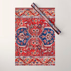 Demirci Kula 18th Century Anatolian Rug Print Wrapping Paper Gallery Image 1