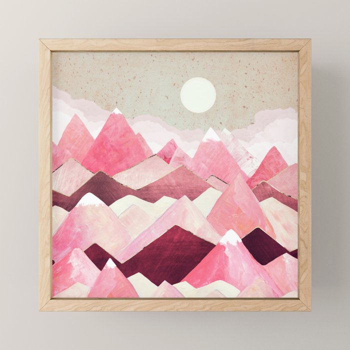 Blush Berry Peaks Mini Art Print Gallery Image 1