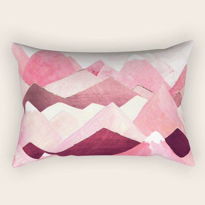 Blush Berry Peaks Rectangular Pillow Gallery Image 2