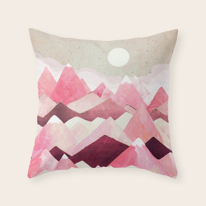Blush Berry Peaks Throw Pillow Gallery Image 6