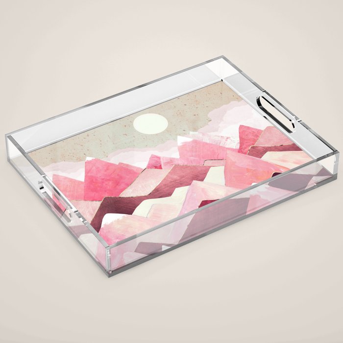 Blush Berry Peaks Acrylic Tray Gallery Image 1