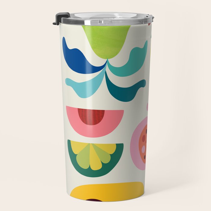 Mid Century Modern Fruits Travel Mug Gallery Image 3