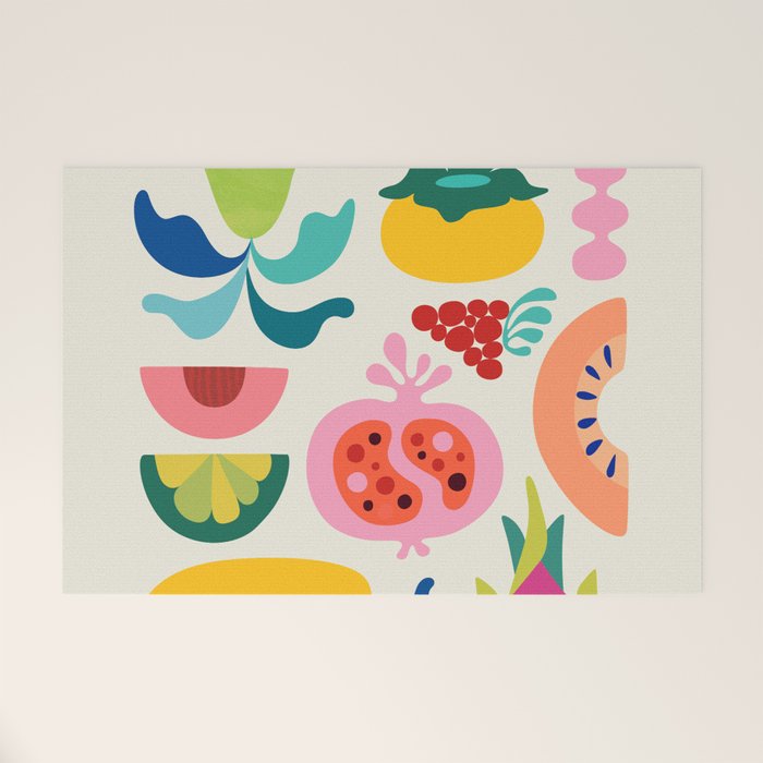 Mid Century Modern Fruits Welcome Mat Gallery Image 1