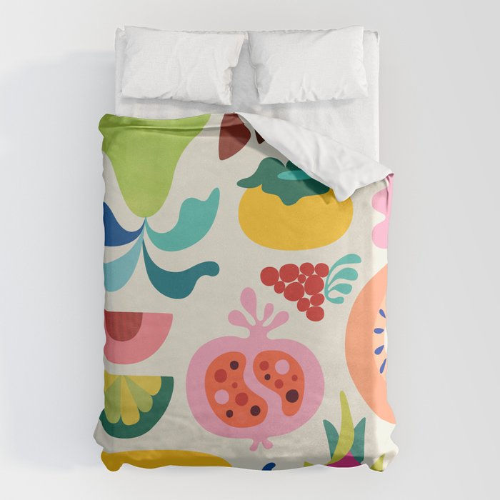 Mid Century Modern Fruits Duvet Cover Gallery Image 6