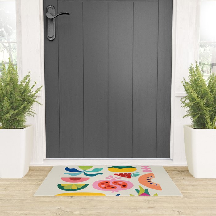 Mid Century Modern Fruits Welcome Mat Gallery Image 3