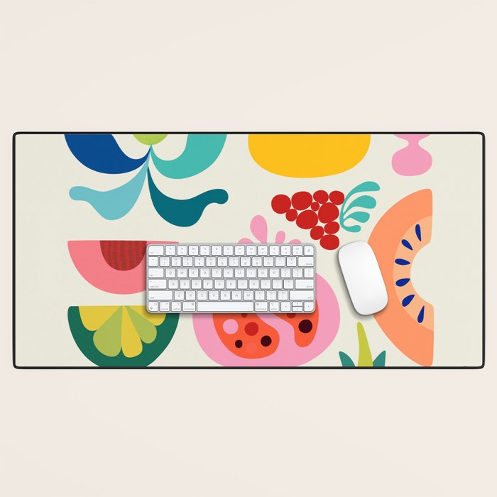 Mid Century Modern Fruits Desk Mat Gallery Image 1