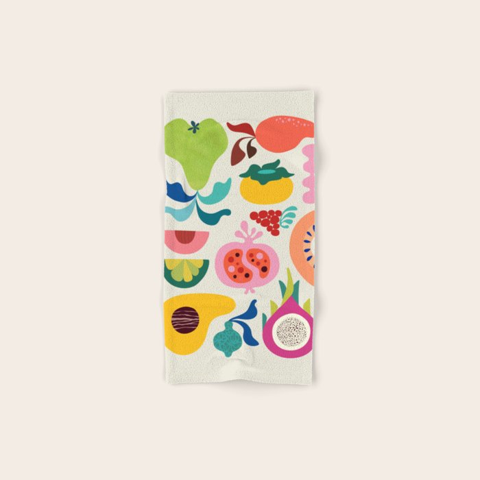 Mid Century Modern Fruits Bath Towel Gallery Image 1