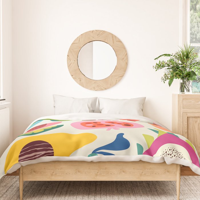 Mid Century Modern Fruits Duvet Cover Gallery Image 3