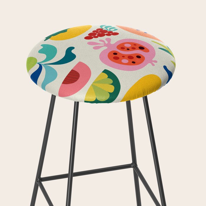 Mid Century Modern Fruits Stool Gallery Image 2