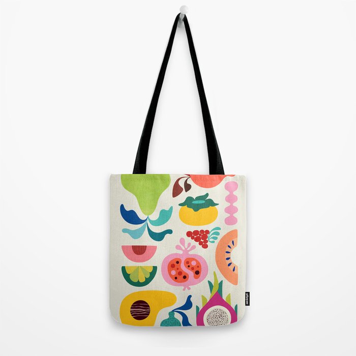 Mid Century Modern Fruits Tote Bag Gallery Image 2