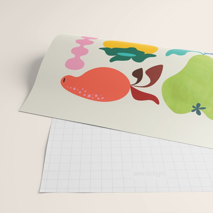 Mid Century Modern Fruits Wrapping Paper Gallery Image 2