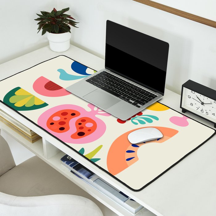 Mid Century Modern Fruits Desk Mat Gallery Image 2