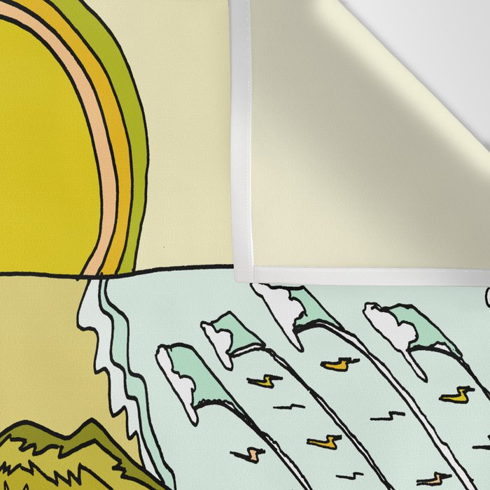 keen for a surf nz surf adventure by surfy birdy Wall Tapestry Gallery Image 3