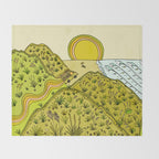 keen for a surf nz surf adventure by surfy birdy Throw Blanket Gallery Image 2