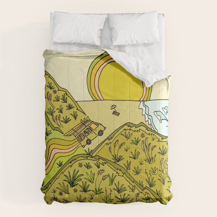 keen for a surf nz surf adventure by surfy birdy Comforter Gallery Image 6