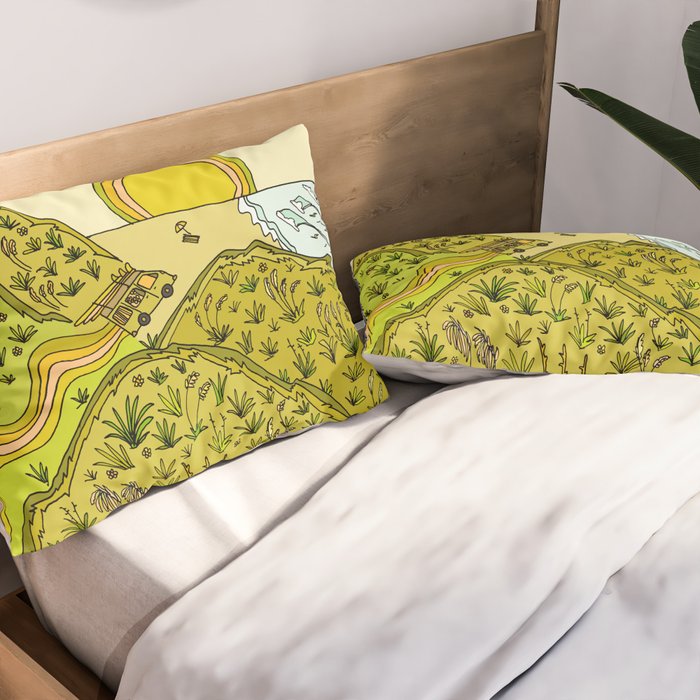 keen for a surf nz surf adventure by surfy birdy Pillow Sham Gallery Image 2