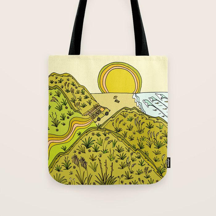 keen for a surf nz surf adventure by surfy birdy Tote Bag Gallery Image 1