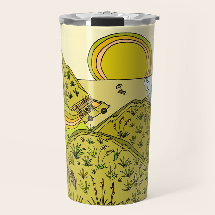 keen for a surf nz surf adventure by surfy birdy Travel Mug Gallery Image 1