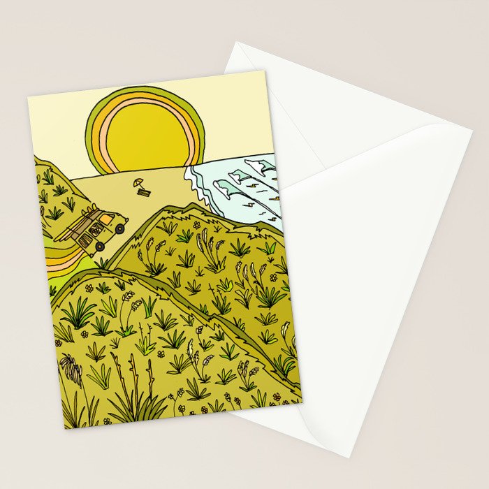 keen for a surf nz surf adventure by surfy birdy Stationery Card Gallery Image 2