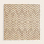 Feather Ikat - Taupe Wood Wall Art Gallery Image 1