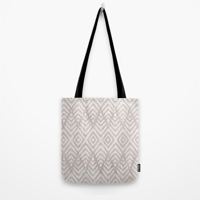 Feather Ikat - Taupe Tote Bag Gallery Image 2