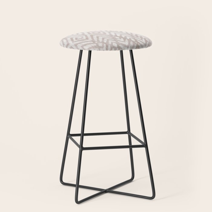 Feather Ikat - Taupe Stool Gallery Image 1