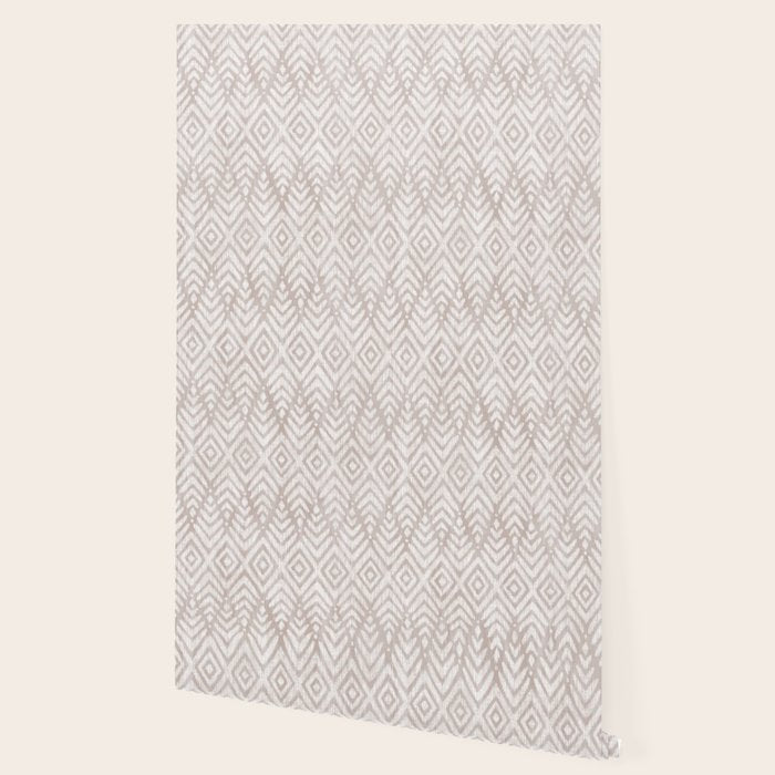 Feather Ikat - Taupe Wallpaper Gallery Image 2