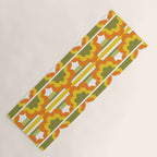 '70's Summer' Orange Yellow Green Yoga Mat Gallery Image 1