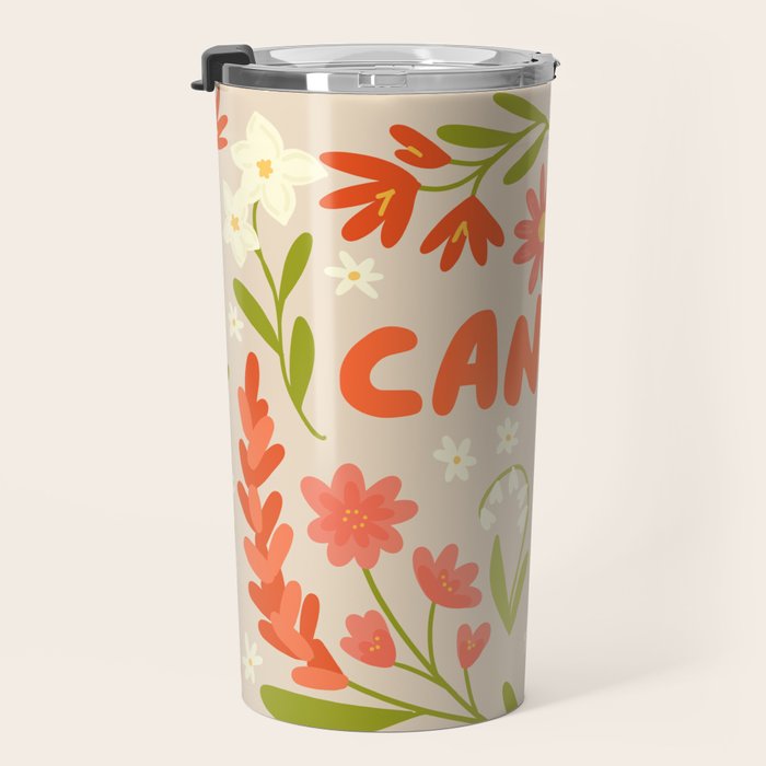 Cancer Retro Folk Art Travel Mug Gallery Image 3