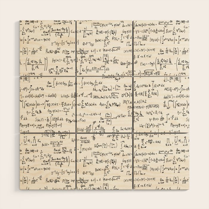 Math Equations Wood Wall Art Gallery Image 1