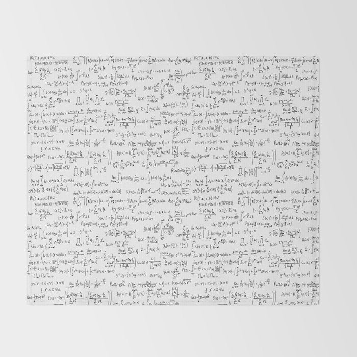 Math Equations Throw Blanket Gallery Image 2
