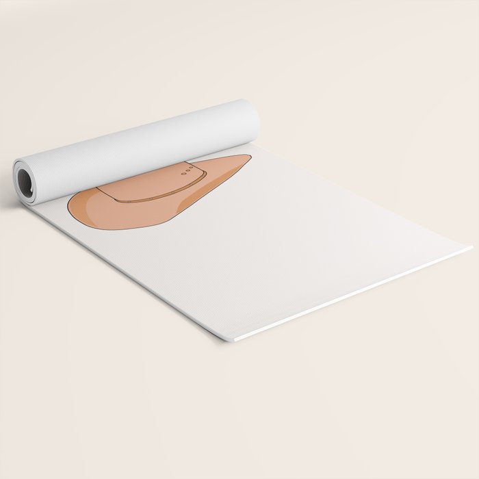 Howdy - Cowboy Hat Neutral Beige Yoga Mat Gallery Image 2