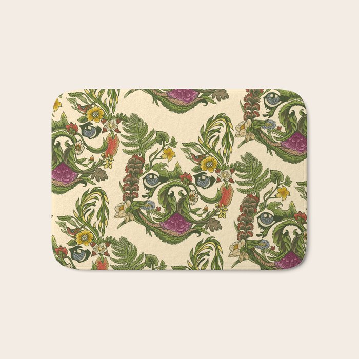 Botanical French Bulldog Bath Mat Gallery Image 1