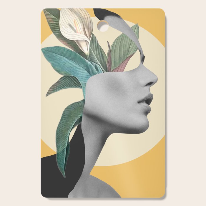 Floral Portrait /collage 3 Cutting Board Gallery Image 1