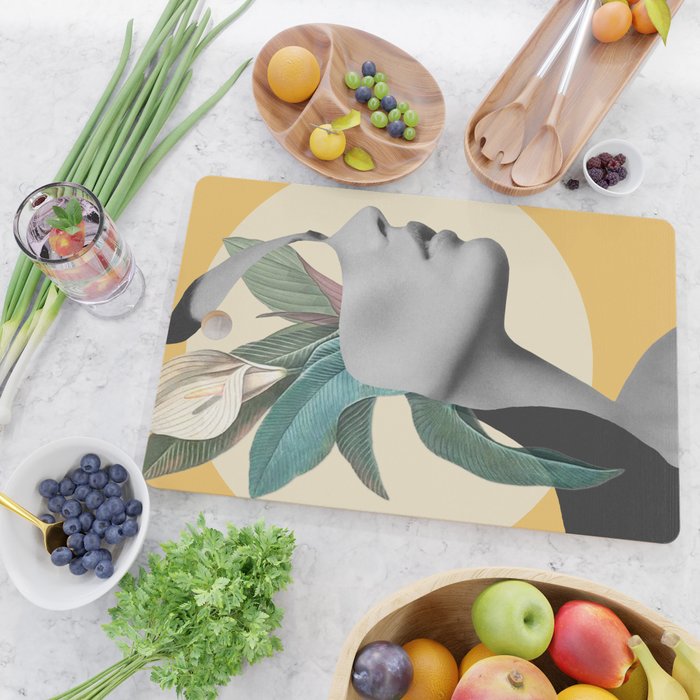 Floral Portrait /collage 3 Cutting Board Gallery Image 2