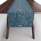 Happy Hanukkah Menorah Dark Blue  Table Runner Gallery Image 1