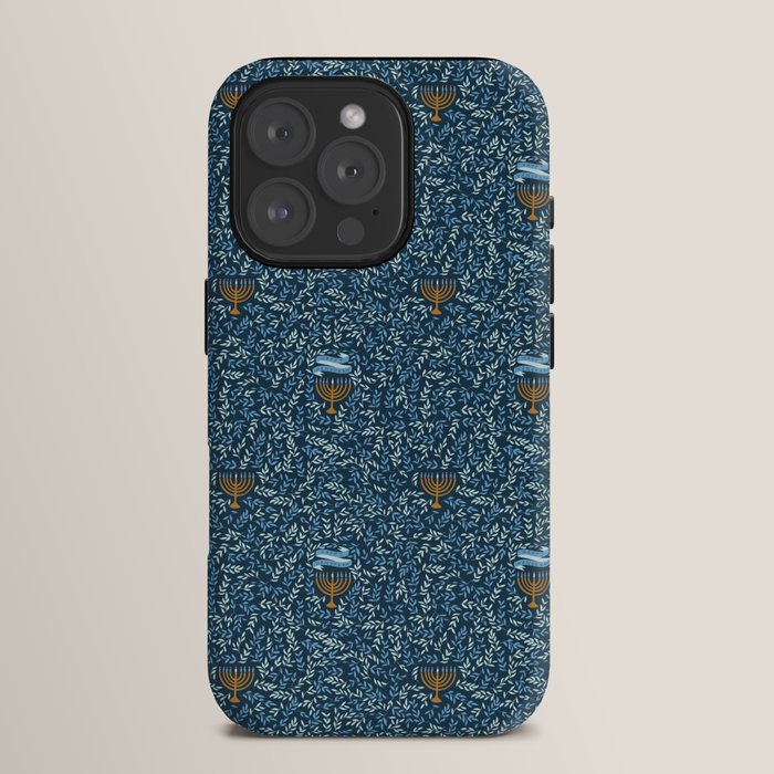Happy Hanukkah Menorah Dark Blue  iPhone Case Gallery Image 15