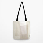 Modern Minimalism Beige White Organic Shapes Tote Bag Gallery Image 2