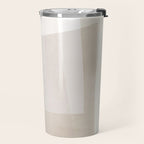 Modern Minimalism Beige White Organic Shapes Travel Mug Gallery Image 2