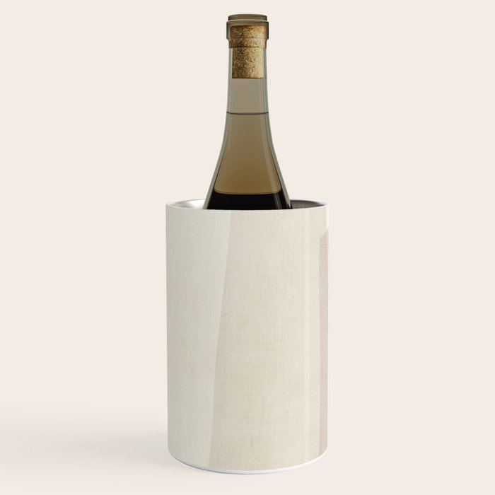 Modern Minimalism Beige White Organic Shapes Wine Chiller Gallery Image 2