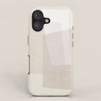 Modern Minimalism Beige White Organic Shapes iPhone Case Gallery Image 1
