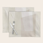 Modern Minimalism Beige White Organic Shapes Placemat Gallery Image 1