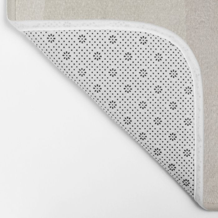 Modern Minimalism Beige White Organic Shapes Bath Mat Gallery Image 2