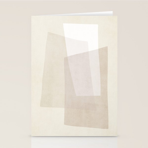 Modern Minimalism Beige White Organic Shapes Stationery Card Gallery Image 2