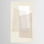 Modern Minimalism Beige White Organic Shapes Tablecloth Gallery Image 2