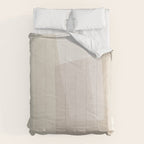 Modern Minimalism Beige White Organic Shapes Comforter Gallery Image 6