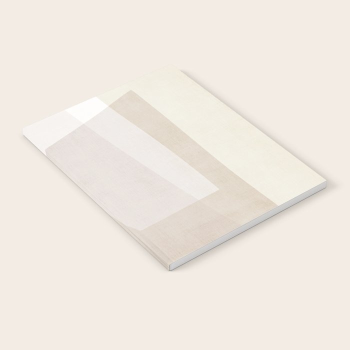 Modern Minimalism Beige White Organic Shapes Notebook Gallery Image 2